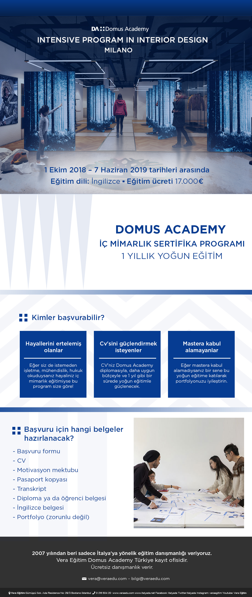 Domus Academy İç Mimarlık Sertifika Programı