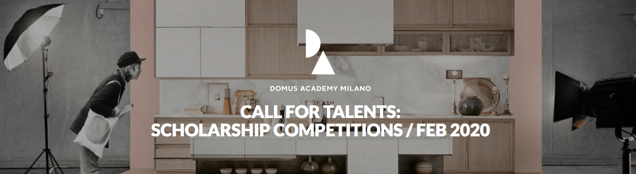 Domus Academy Şubat 2020 Burs Yarışması