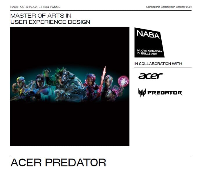 NABA User Experience Design Master Bursu