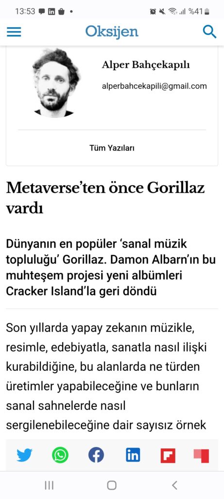Alper Bahçekapılı Gazete Oksijen Metaverse